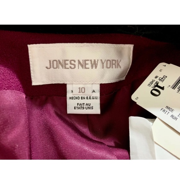 NWT JONES NEW YORK Velvet Trim Worsted Wool Blazer - Picture 4 of 4